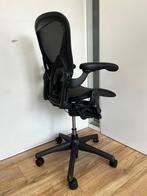 Herman Miller Aeron In Maat C - Ideaal Voor Langere Mensen!, Verzenden, Zwart, Zo goed als nieuw, Bureaustoel