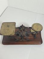 Balans of weegschaal (6) - Messing, Hout - Postsaldo, Antiek en Kunst