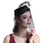 Halloween Hoed Zwarte Sluier, Verzenden, Nieuw