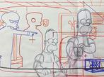 The Simpsons - Original drawing of Homer Simpson, Smithers, Nieuw in verpakking