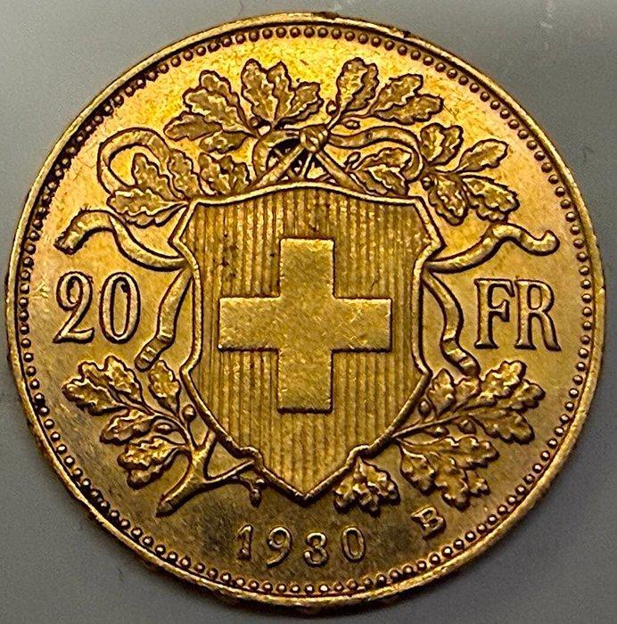Zwitserland. 20 Francs 1930 Oro/Gold Helvetia (Zonder, Postzegels en Munten, Munten | Europa | Niet-Euromunten