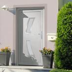vidaXL Voordeur 98x208 cm PVC wit, Doe-het-zelf en Bouw, Verzenden, Nieuw