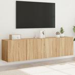 vidaXL Tv-meubels 2 st wandgemonteerd 80x30x41 cm sonoma, Verzenden, Nieuw