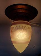 Plafondlamp - Glas, Messing, Antiek en Kunst