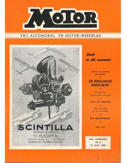 1945 MOTOR MAGAZINE 18 NEDERLANDS, Boeken, Auto's | Folders en Tijdschriften