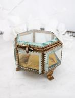 Coffret à bijoux français 19 ème Napoléon lll à six verres