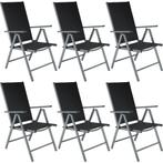 tectake Aluminium tuinstoelen inklapbaar - antraciet, Set va, Tuin en Terras, Verzenden, Nieuw