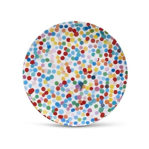 Damien Hirst - Bord - Porselein - Overal stip - 8, Antiquités & Art, Antiquités | Verre & Cristal