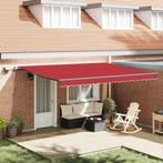 vidaXL Inklapbare Luifel met LED -striplichten Rood 450 ×, Tuin en Terras, Zonneschermen, Verzenden, Nieuw