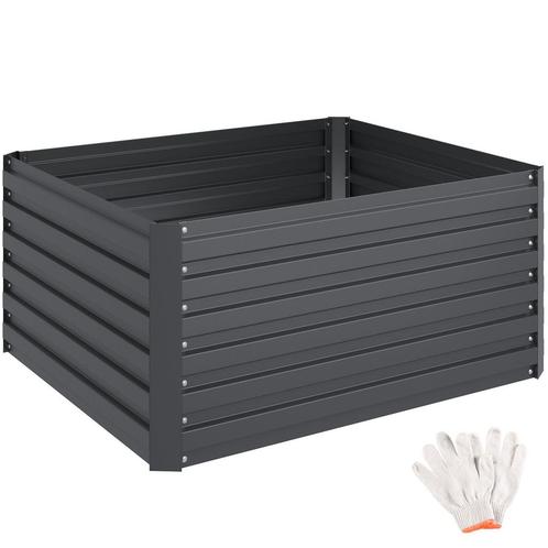 tectake Hoge plantenbak Blomma, 650l, verzinkt, 120x100x56cm, Tuin en Terras, Bloembakken en Plantenbakken, Verzenden