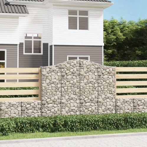 vidaXL Schanskorven 3 st gewelfd 200x30x160/180 cm ijzer, Tuin en Terras, Bloempotten, Nieuw, Verzenden