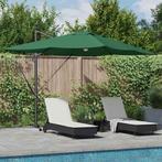 vidaXL Parasol Groen 351 x 250 x 253 cm Polyester en, Verzenden, Nieuw