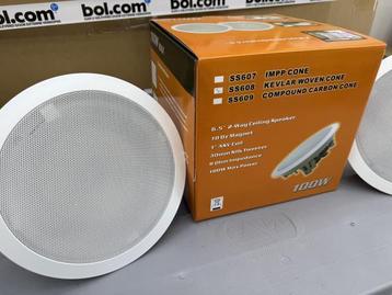 Veiling - 2x Plafond Speaker X-treme Series - 100W (WIT) beschikbaar voor biedingen