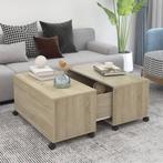vidaXL Salontafel 75x75x38 cm bewerkt hout sonoma, Verzenden, Nieuw