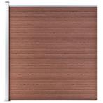 vidaXL Schutting 175x186 cm HKC bruin, Tuin en Terras, Verzenden, Nieuw