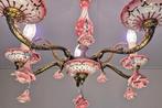Kroonluchter - Italiaanse Lamp met Porselein Bloemen /