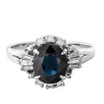 Sans prix de réserve - Bague Platine - 2.54ct. tw. Saphir -