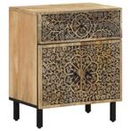 Massief Mangohouten Nachtkastje 50cm - Retour Deal - 55%..., Verzenden, Nieuw, 55 tot 70 cm, 45 tot 65 cm