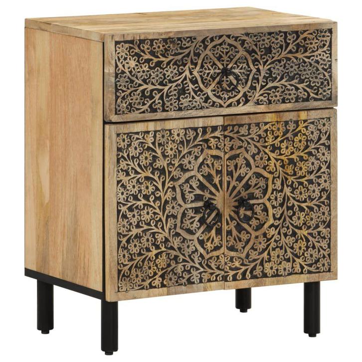 Massief Mangohouten Nachtkastje 50cm - Retour Deal - 55%..., Huis en Inrichting, Slaapkamer | Nachtkastjes, Nieuw, Hout, 55 tot 70 cm