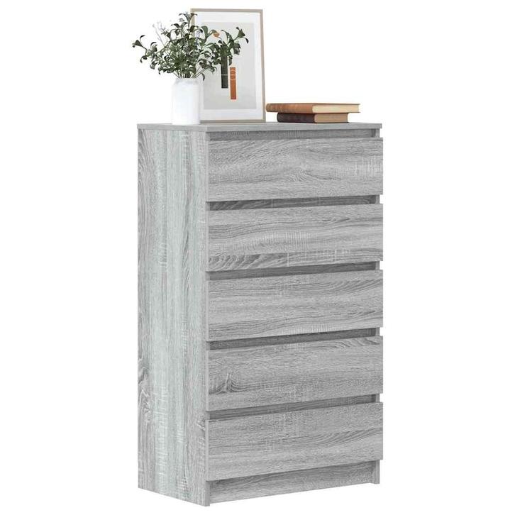vidaXL Ladekast 60x36x103 cm bewerkt hout grijs sonoma, Huis en Inrichting, Kasten | Dressoirs, Nieuw, Verzenden