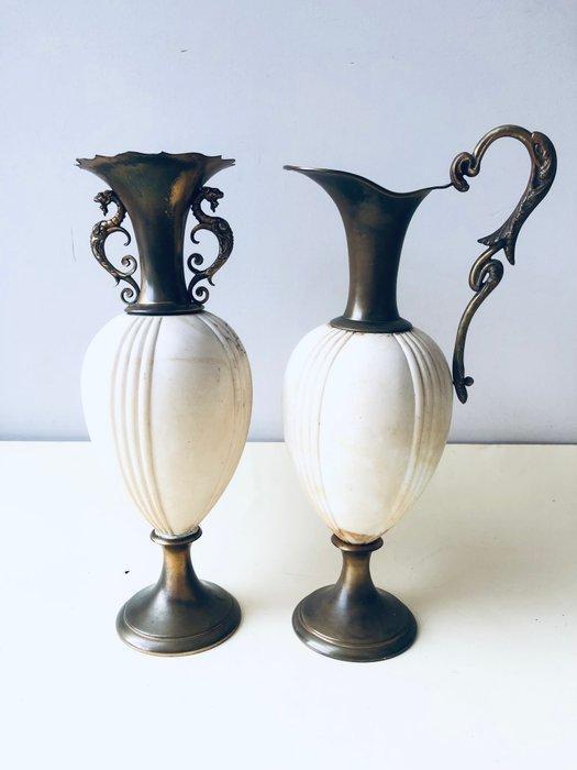 Vaas (2) - Albast, Messing, Metaal - van oude inspiratie, Antiek en Kunst, Curiosa en Brocante