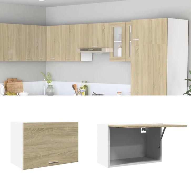 vidaXL Hangkast Lyon 60x31x40 cm bewerkt hout sonoma, Huis en Inrichting, Kasten | Overige, Nieuw, Verzenden