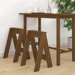 vidaXL Tabourets lot de 2 marron miel 40x40x60 cm bois, Huis en Inrichting, Verzenden