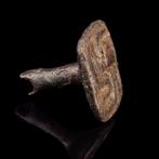 Bactrian Bronzen stempelzegel met hakenkruis (Zonder