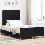 vidaXL Bedframe met hoofdeinde Zwart 120 x 200 cm Stof, Huis en Inrichting, Verzenden, Nieuw