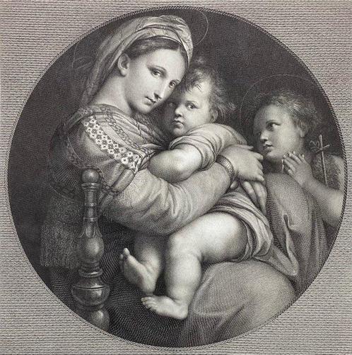 Raffaello Sanzio Morghen (1758–1833) - Madonna of the chair, Antiek en Kunst, Antiek | Overige Antiek