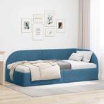 vidaXL Hoek Bed Frame met hoofdeinde Blauw 90 cm x 190 cm, Verzenden, Nieuw