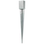 Starx Paalhouder insteek 92x92 mm verzinkt, Nieuw, Overige materialen, Klink of Kruk