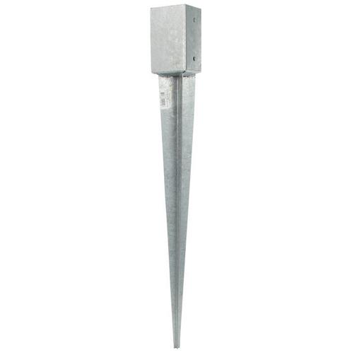 Starx Paalhouder insteek 92x92 mm verzinkt, Doe-het-zelf en Bouw, Hang- en Sluitwerk, Klink of Kruk, Nieuw, Overige materialen