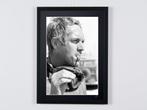 Steve McQueen - The Cool Man - Wooden Framed 70X50 cm -, Collections, Cinéma & Télévision