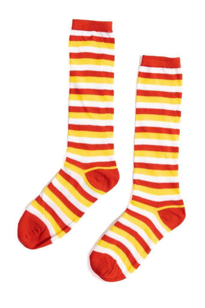 Lange Sokken Rood Wit Geel Gestreept 36 37 38 39 40 41 Carna, Kleding | Dames, Carnavalskleding en Feestkleding, Nieuw, Ophalen of Verzenden