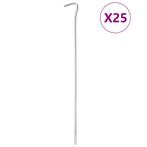 vidaXL Tentharingen 25 st Ø5 mm 30 cm gegalvaniseerd staal, Caravans en Kamperen, Tentaccessoires, Verzenden, Nieuw