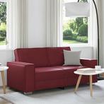 vidaXL Love Seat Bank Wijnrood 140 cm Kunstleder, Verzenden, Nieuw