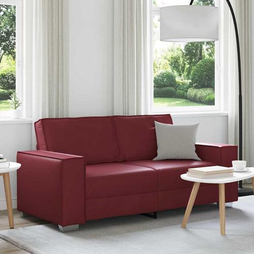 vidaXL Loveseat Bank 180 cm met kussen Wijnrood Kunstleer, Huis en Inrichting, Zetels | Zetels, Nieuw, Verzenden