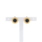 Gouden oorclips met granaat | Vintage/antiek (oorklem), Gebruikt, Overige kleuren, Ophalen of Verzenden, Met edelsteen