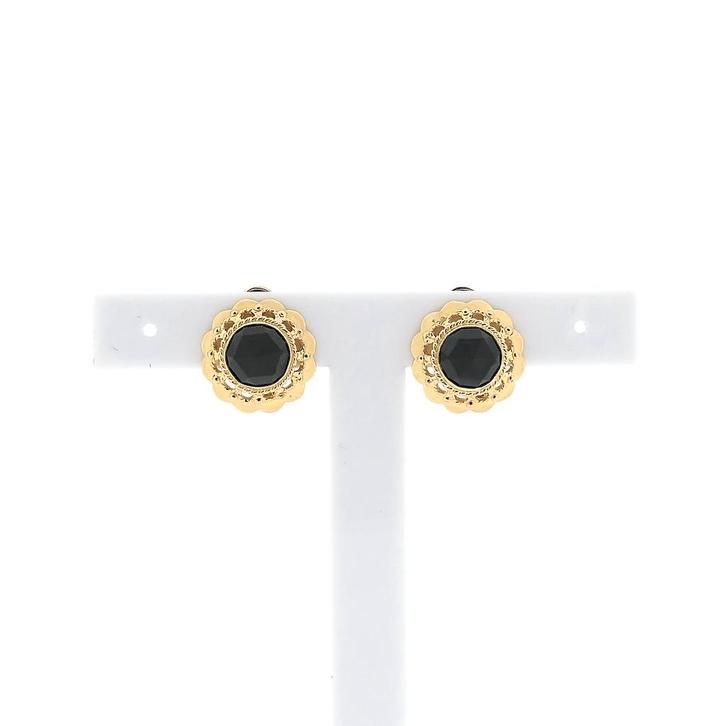 Gouden oorclips met granaat | Vintage/antiek (oorklem), Handtassen en Accessoires, Oorbellen, Overige kleuren, Gebruikt, Met edelsteen