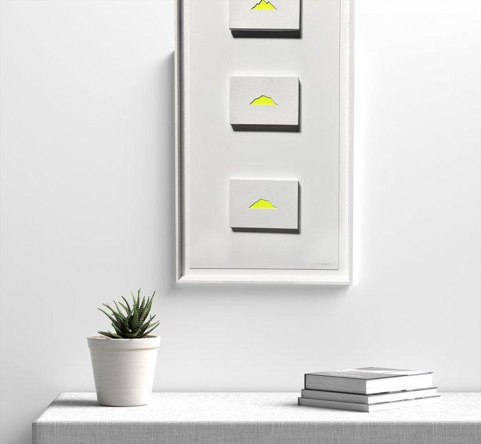 Jesus Poveda - Entre tres montañas. XL, Antiquités & Art, Art | Peinture | Moderne