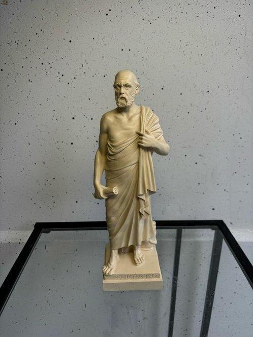 Statue, Socrates: De Griekse Wijze Filosoof in Beeld - 31 cm, Antiek en Kunst, Curiosa en Brocante