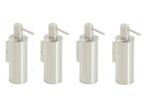 Veiling - 4x Novio zeepdispenser Umea geborsteld nikkel, Huis en Inrichting, Badkamer | Badtextiel en Accessoires, Nieuw