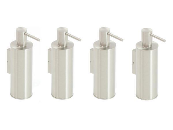Veiling - 4x Novio zeepdispenser Umea geborsteld nikkel, Huis en Inrichting, Badkamer | Badtextiel en Accessoires, Nieuw