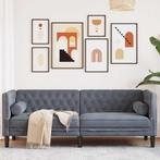 vidaXL Chesterfieldbank Donkergrijs 194 x 74,5 x 70,5 cm, Huis en Inrichting, Verzenden, Nieuw