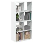 vidaXL Kamerverdeler Boekenkast Wit 69,5x29x137,5 cm Bewerkt, Huis en Inrichting, Verzenden, Nieuw