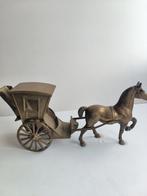 Figure - Paard met koets - 48 cm - Laiton