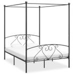 vidaXL Hemelbedframe metaal grijs 160x200 cm, Huis en Inrichting, Slaapkamer | Bedden, Verzenden, Nieuw