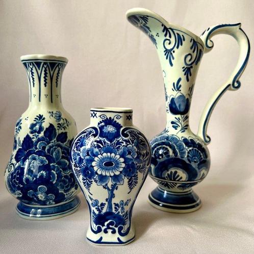 De Porceleyne Fles, Delft, Ram, Plateelbakkerij - Vase (3) -, Antiek en Kunst, Antiek | Glaswerk en Kristal