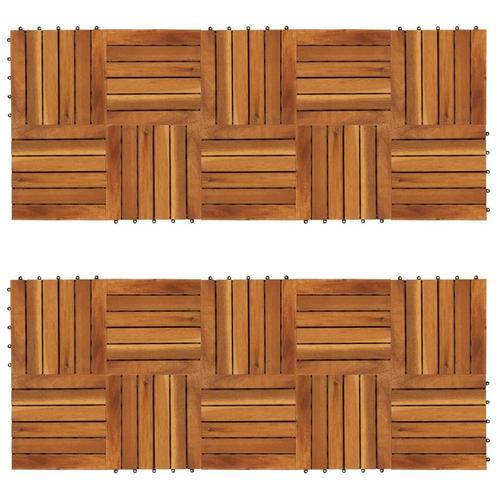 vidaXL Terrastegels 20 st verticaal patroon 30x30 cm, Doe-het-zelf en Bouw, Vloerdelen en Plavuizen, Nieuw, Verzenden